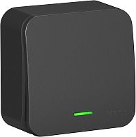 Выключатель с подсветкой накладной Systeme Electric Blanca 1-кл. антрацит картинка